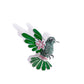 Hummingbird Heirloom - Green-brooch