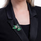 Hummingbird Heirloom - Green-brooch