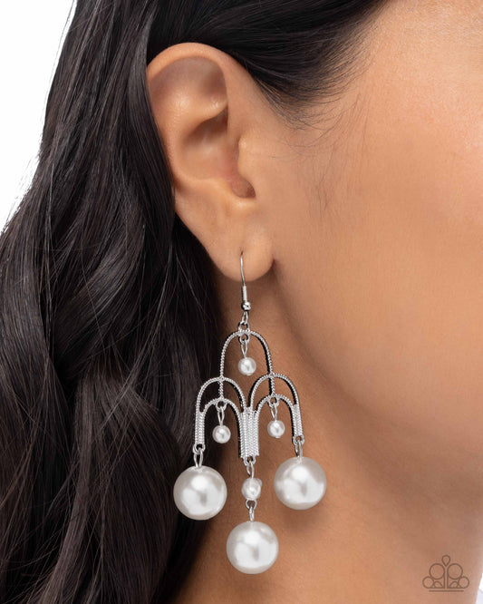 Patient Pearls - White earrings