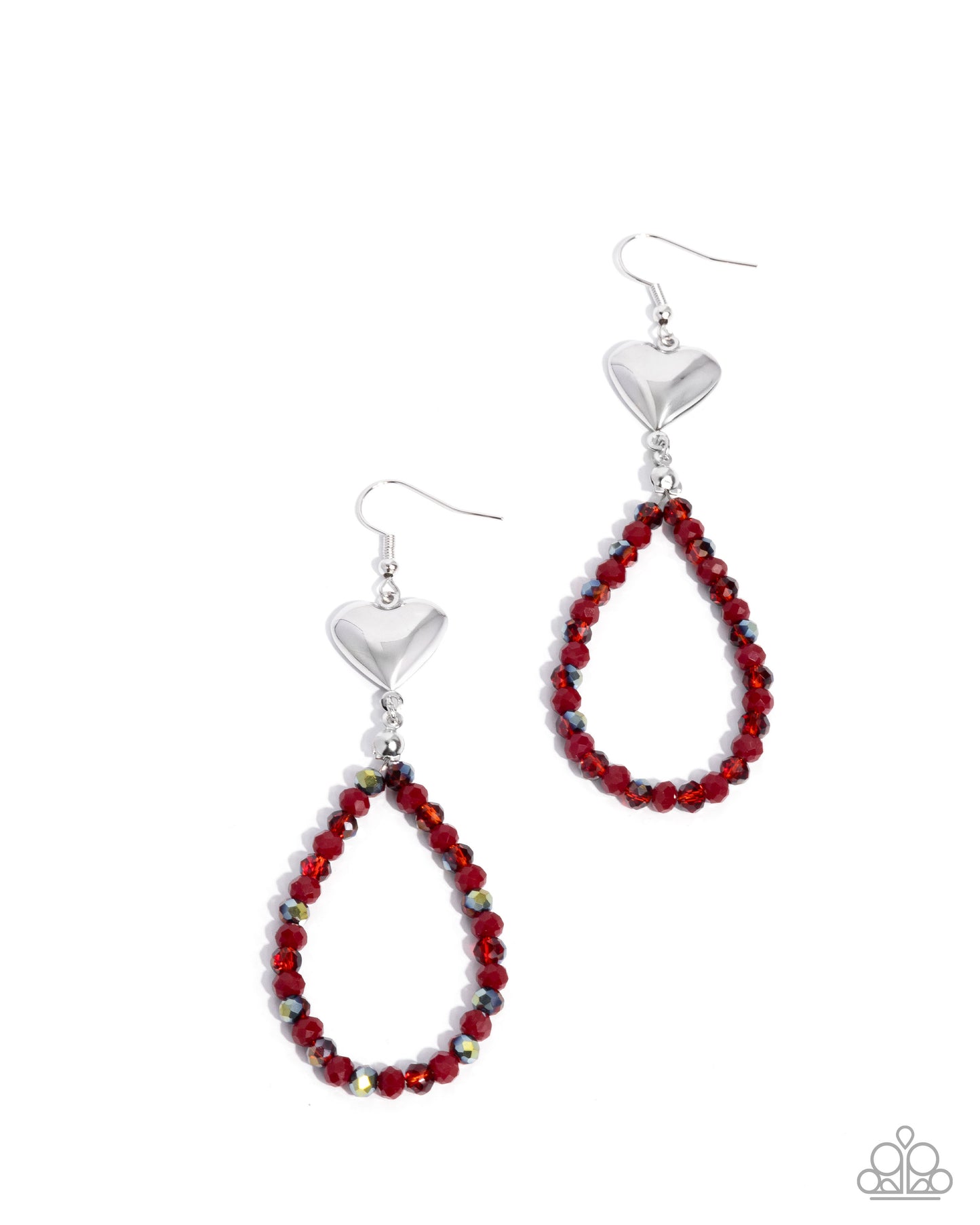 Treasured Teardrops - Red earrings