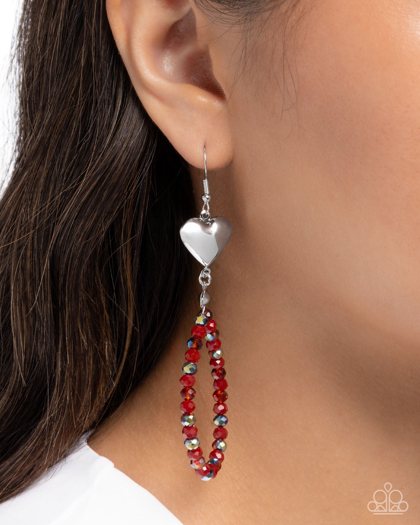 Treasured Teardrops - Red earrings