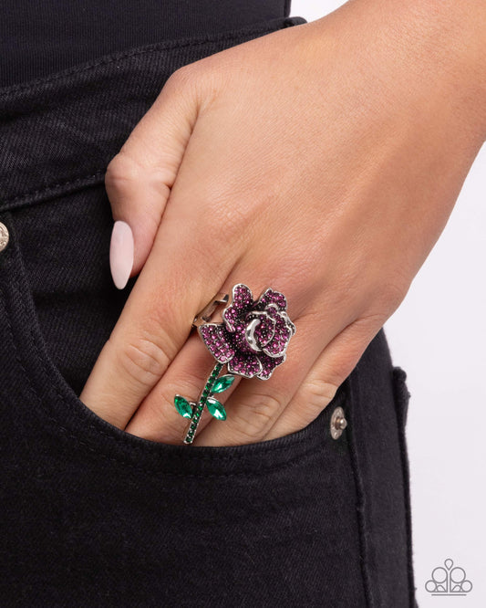 Boutonniere Bling - Pink ring