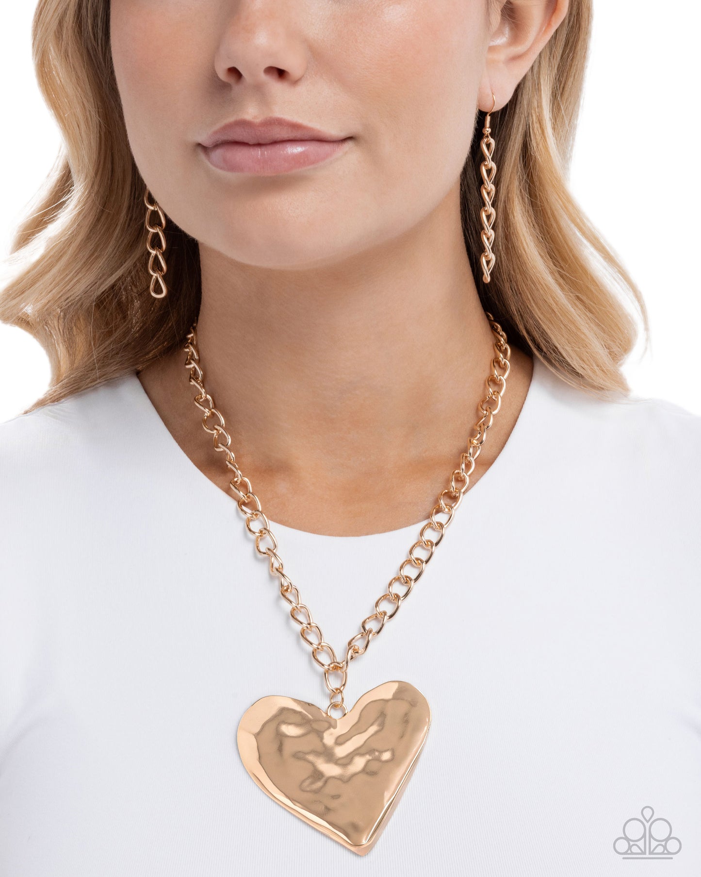 Hammered Heartthrob - Gold necklace -coming soon