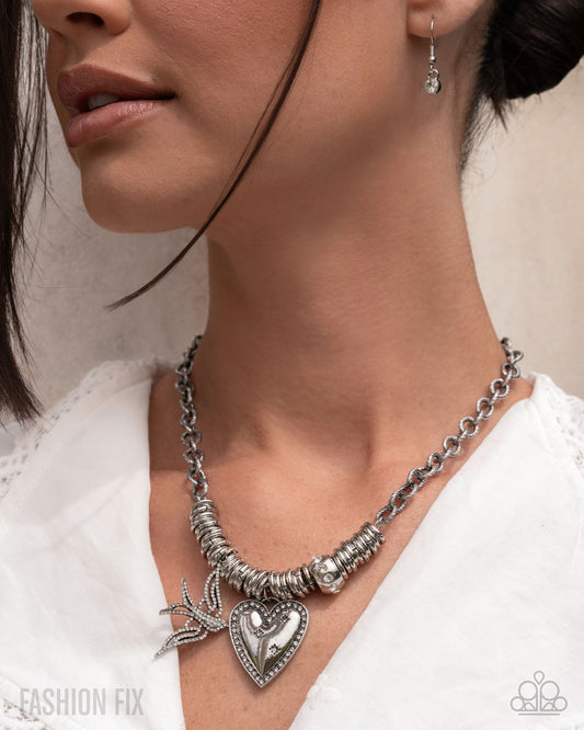 Free-Spirited Freeway - White necklace