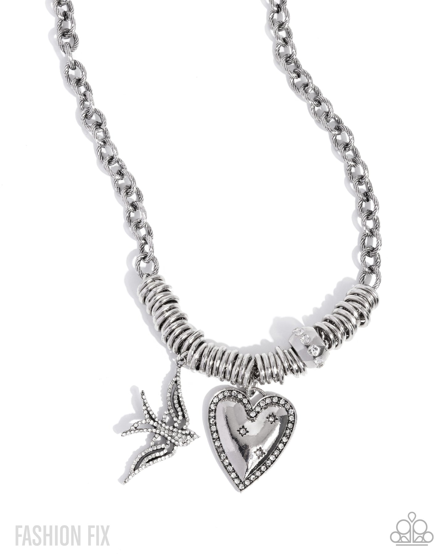 Free-Spirited Freeway - White necklace