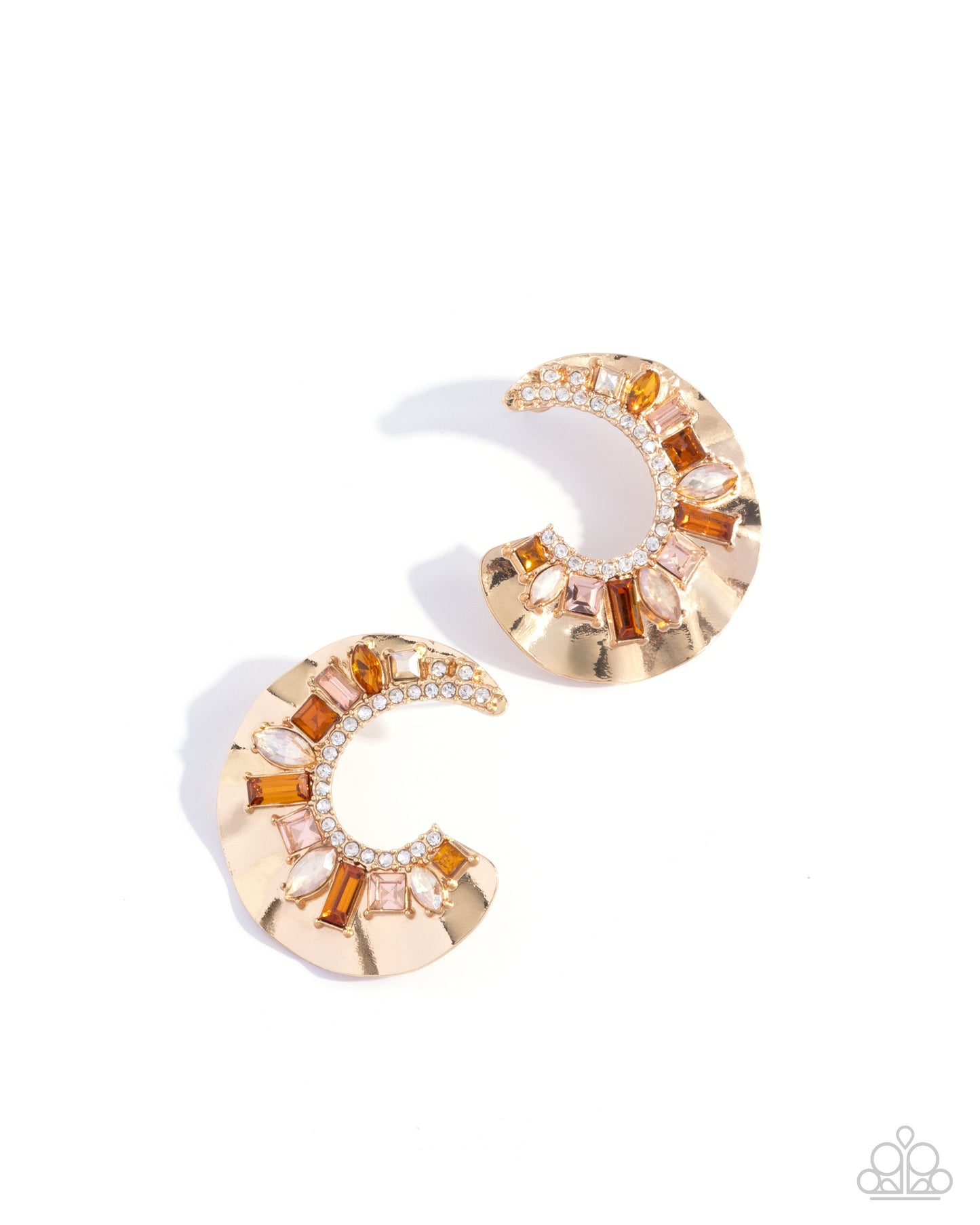 Crimped Color - Brown earrings -coming soon