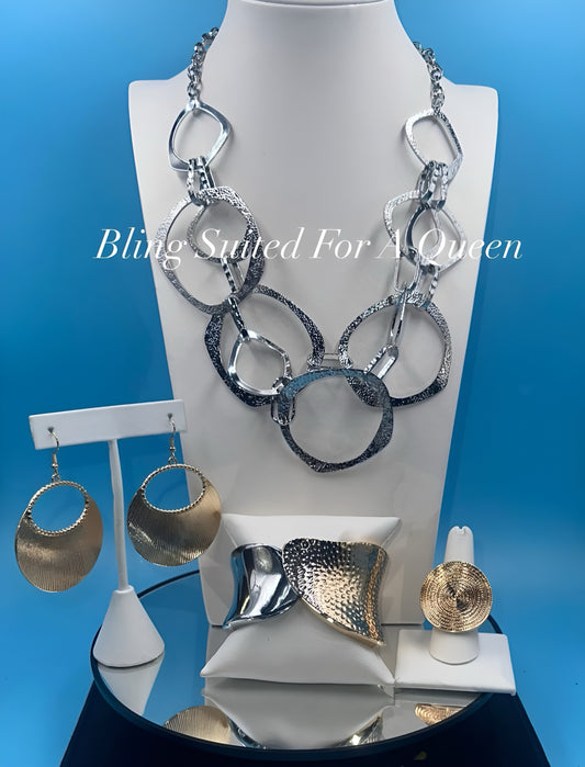 Set it up with Lola -silver and gold