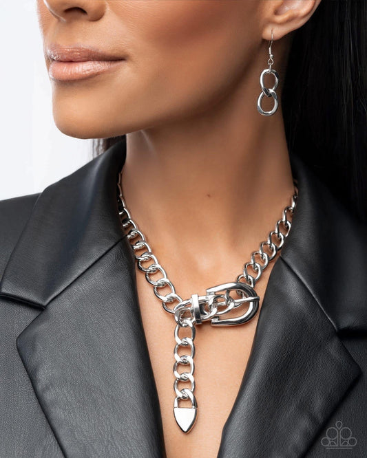 Silver  necklace buckle