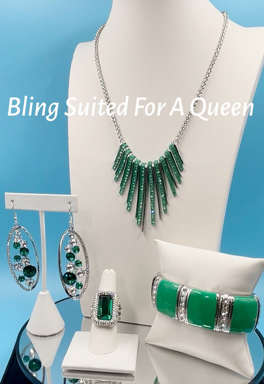 Green bling set