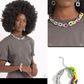 Contrasting couture necklace and bracelet set it up with Lola silver