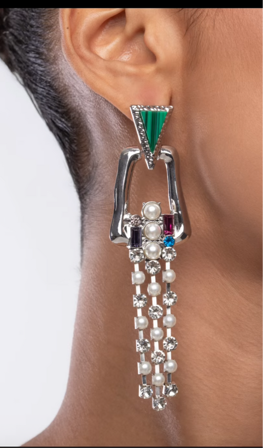 Green earrings