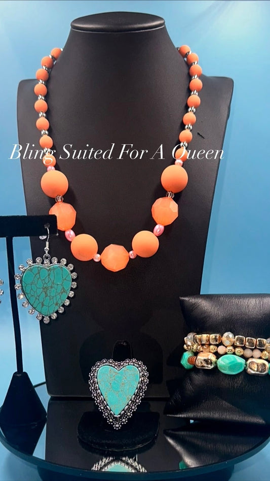 Set it up with Lola - turquoise and orange