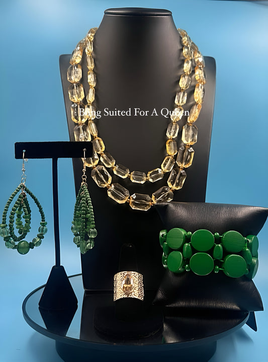 Set it up with Lola-gold and green