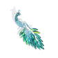 PEACOCK PEDESTAL - BLUE - BROOCH