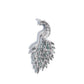PEACOCK PEDESTAL - BLUE - BROOCH