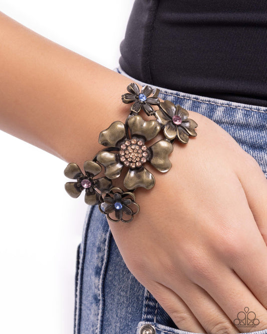 Bursting Bouquet-Brass Bracelet