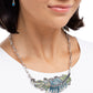 Fancy Feather blue necklace