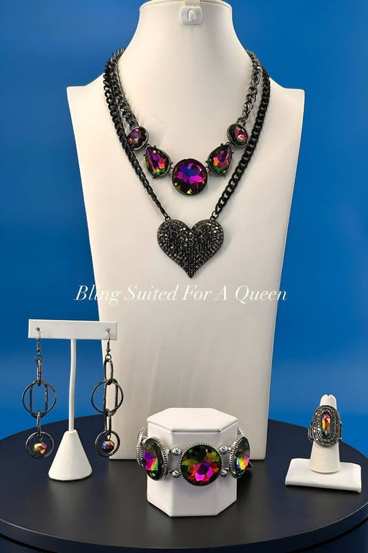 Oil spill heart set it up with Lola