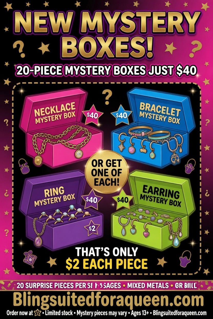 20 Piece Mystery Box🌺You pick a piece for your Box Bracelets,Necklaces,rings or Earrings $40