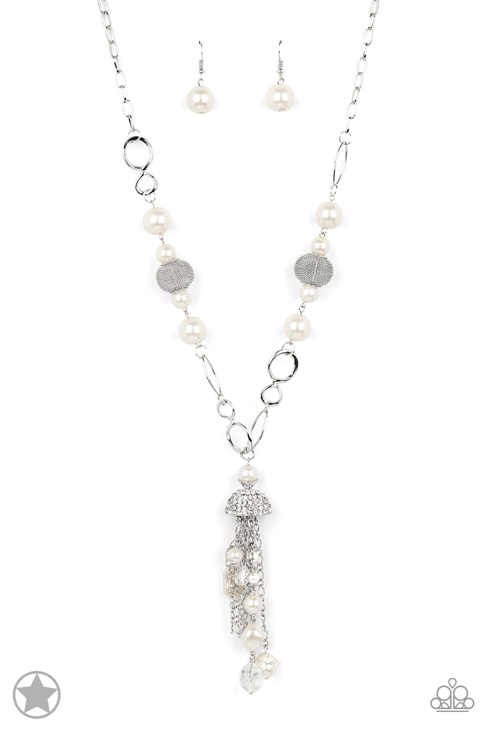 Designated Diva - White necklace Blockbuster