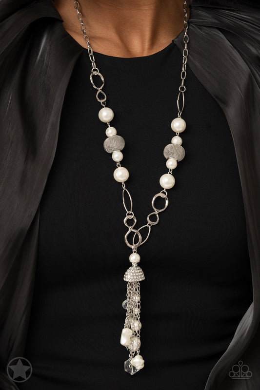 Designated Diva - White necklace Blockbuster