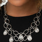Show-Stopping Shimmer - White necklace Blockbuster