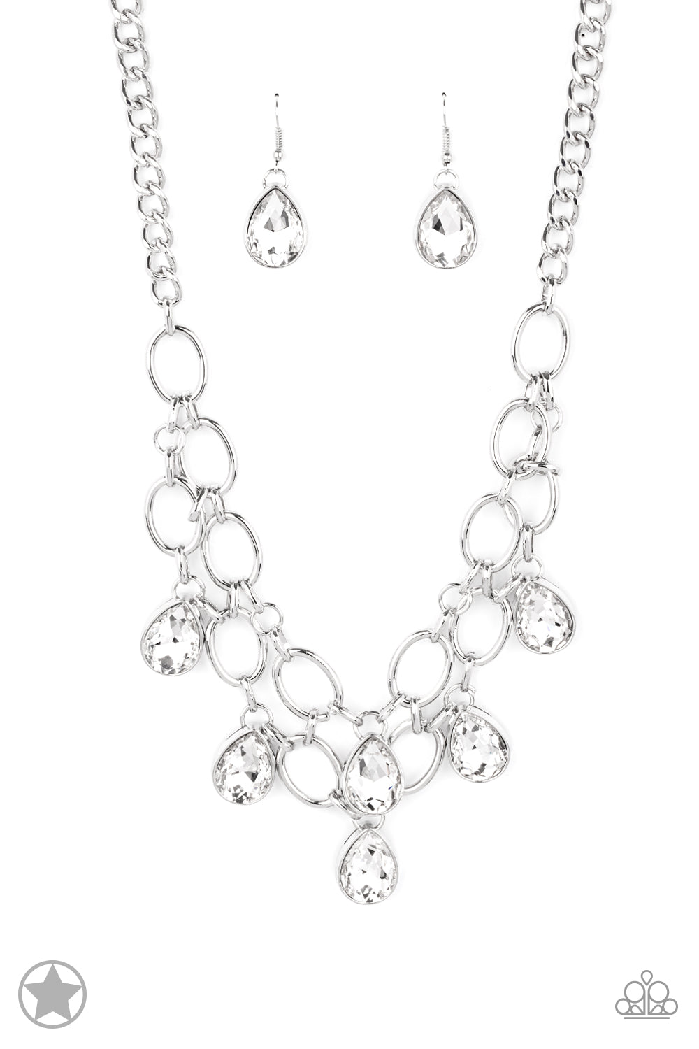 Show-Stopping Shimmer - White necklace Blockbuster