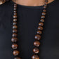Effortlessly Everglades - Brown necklace