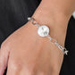 All Aglitter - White bracelet