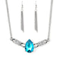 Way To Make An Entrance - Blue necklace -Vintage