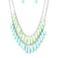 Beaded Boardwalk - Blue necklace-Vintage