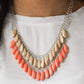 Beaded Boardwalk - Orange necklace-Vintage