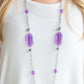 Charm de cristal - Collar morado - Vintage