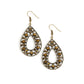 Midnight Magic - Brass earrings