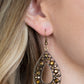 Midnight Magic - Brass earrings