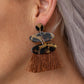 No One Likes A Cheetah - Brown earrings vintage