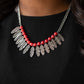 Desert Plumes - Red necklace-Vintage