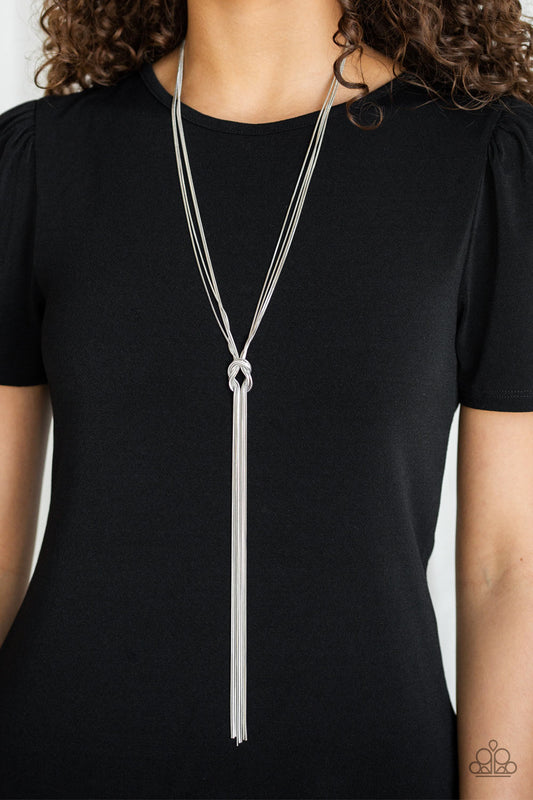 Forget Me KNOT - Silver necklace  -vintage