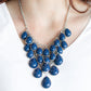 Shop Til You TEARDROP - Blue necklace-Vintage