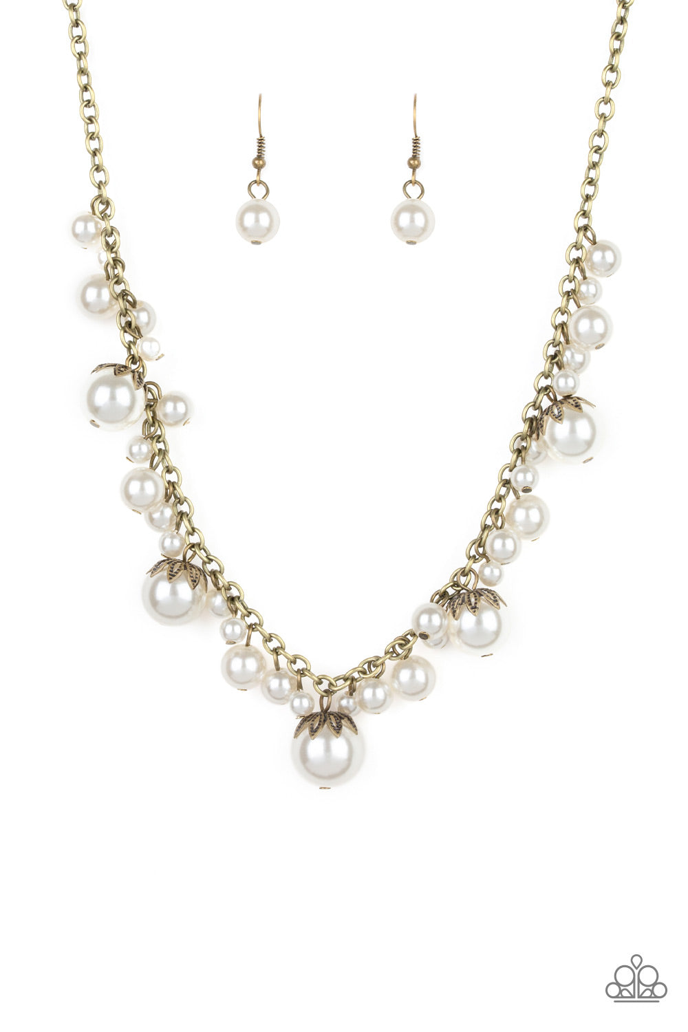 Uptown Pearls - Collar de latón - Vintage