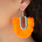 Tassel Tropicana - Orange earrings-Vintage