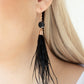Feathered Flamboyance - Gold earrings -Vintage