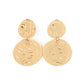 Relic Ripple - Gold earrings-Vintage