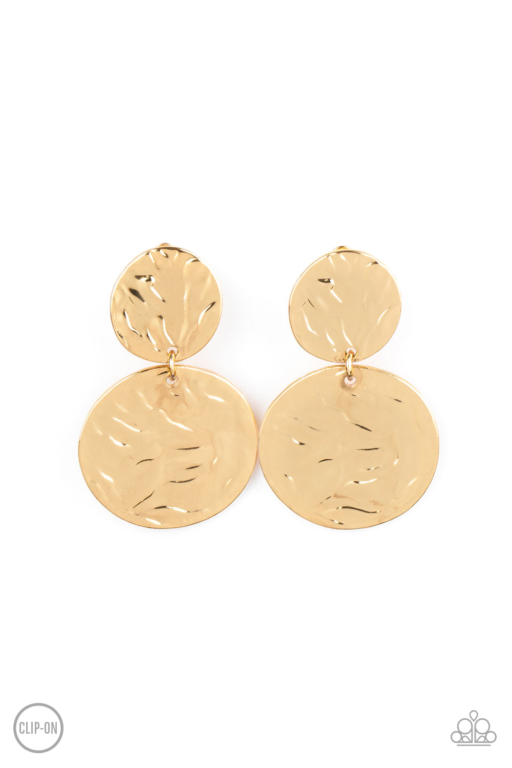 Relic Ripple - Gold earrings-Vintage