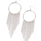 Streamlined Shimmer - White earrings
