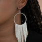 Streamlined Shimmer - White earrings