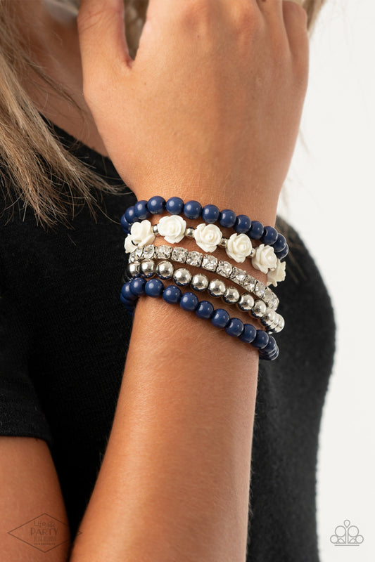 Rose Garden Grandeur - Blue bracelet
