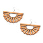 Wooden Wonderland - Brown earrings-Vintage
