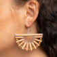 Wooden Wonderland - Brown earrings-Vintage