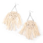 Modern Day Macrame - White earrings